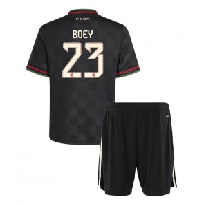 Lacne Dětský Futbalové dres Bayern Munich Sacha Boey #23 2025-26 Krátky Rukáv - Tretina (+ trenírky)